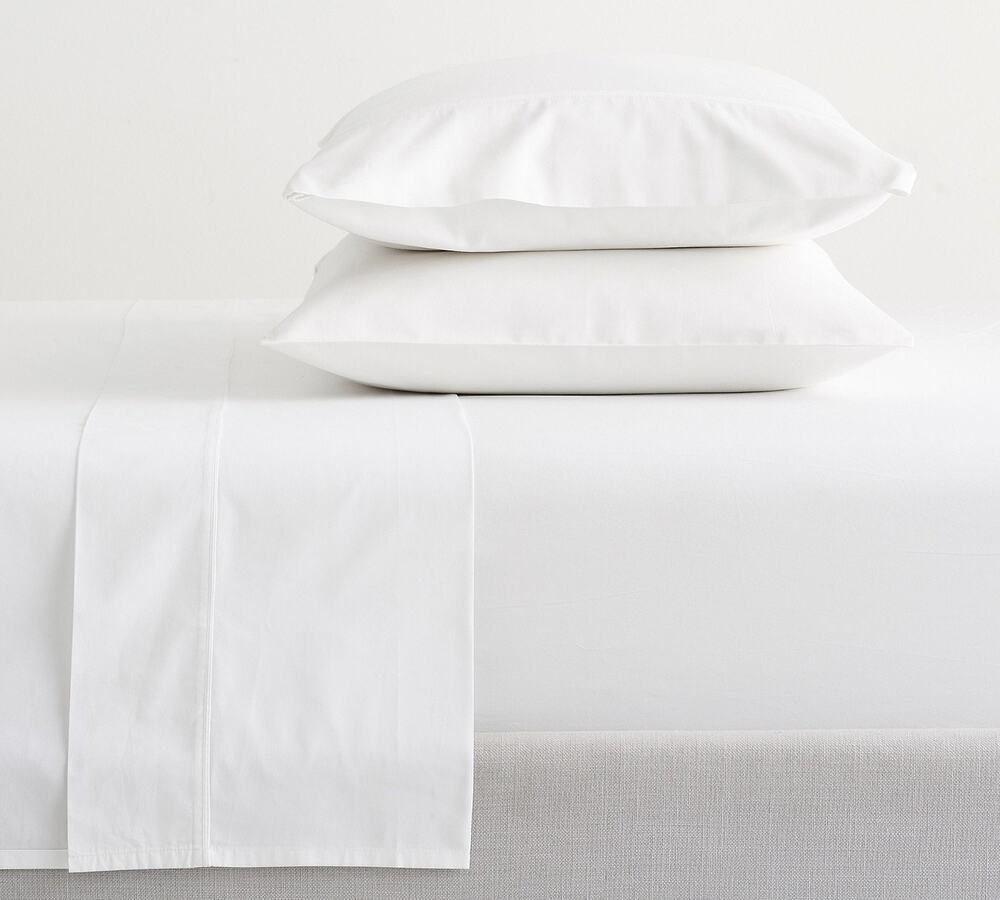 Pottery Barn White Cotton Full Sheet Set